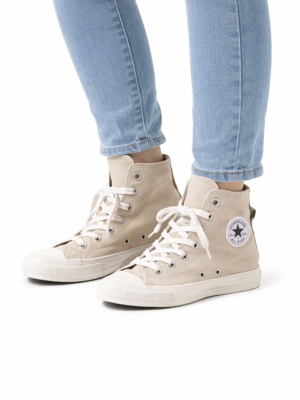 converse chuck taylor all star high top beige canvas sneakers unisex